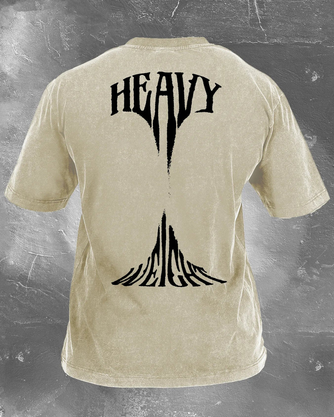 T-shirt lavado de gramagem pesada