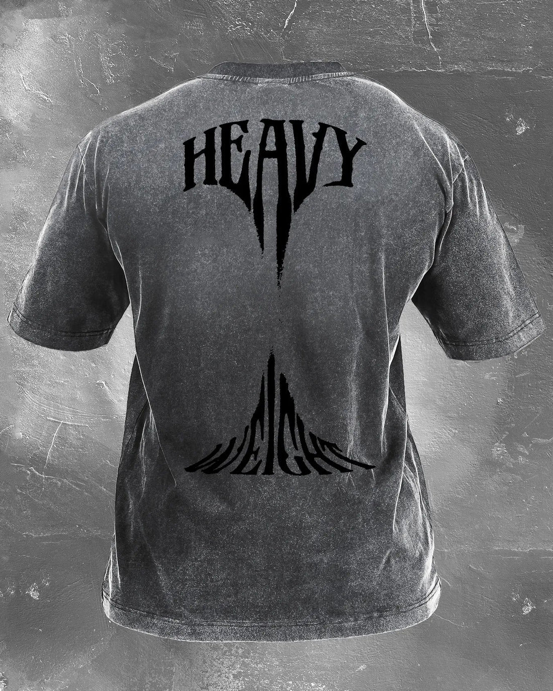 T-shirt lavado de gramagem pesada