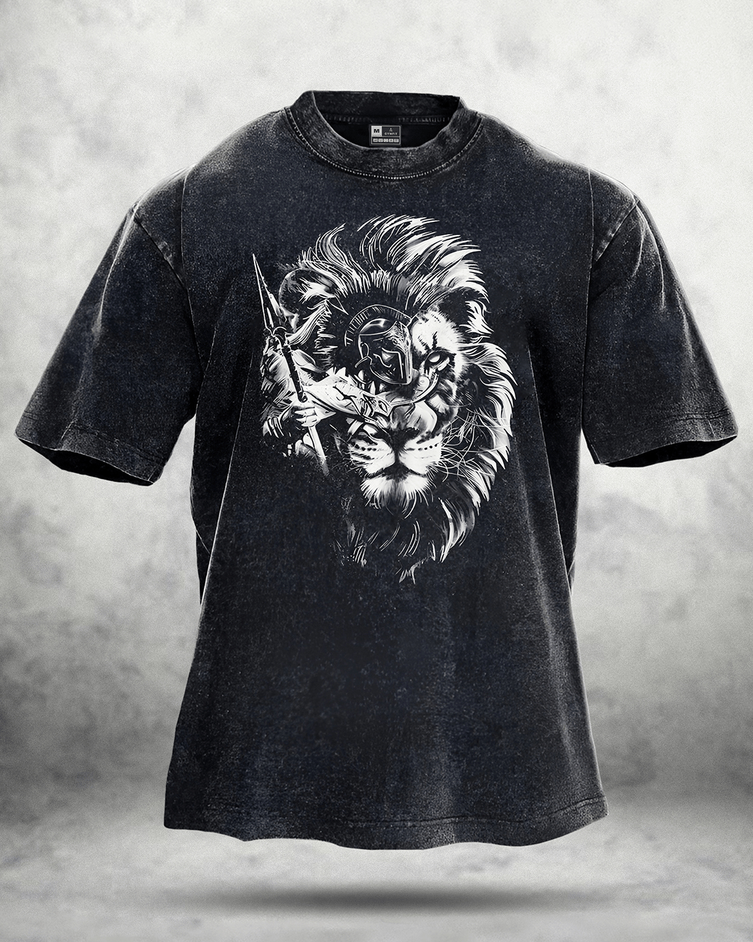 T-shirt Spartan Lion délavé
