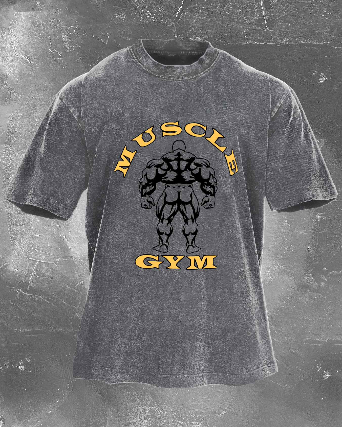 Muscle Gym Πλυμένο Μπλουζάκι