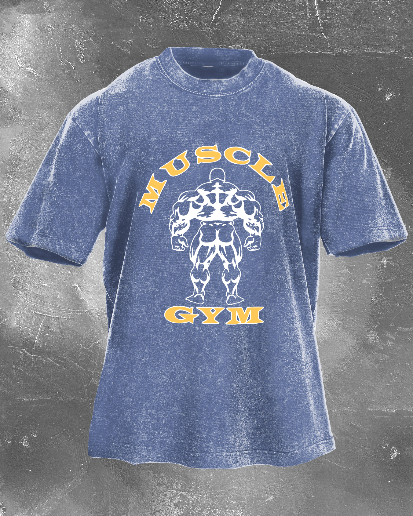 Muscle Gym Πλυμένο Μπλουζάκι