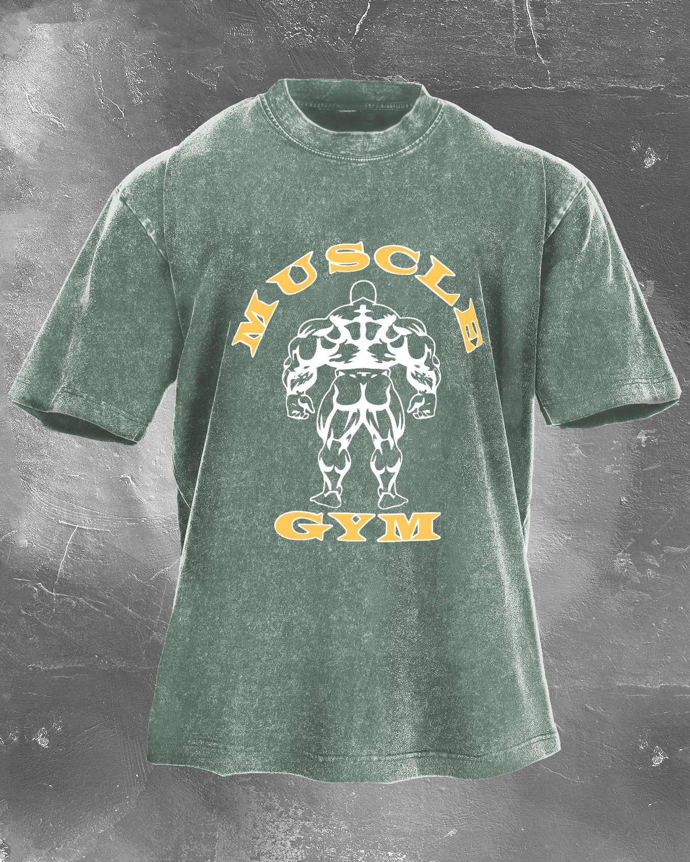 Muscle Gym Πλυμένο Μπλουζάκι