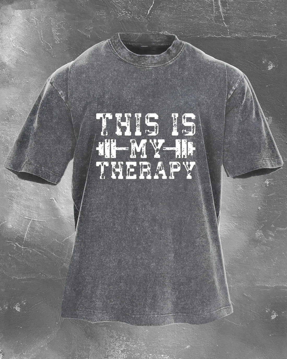T-shirt délavé This Is My Therapy