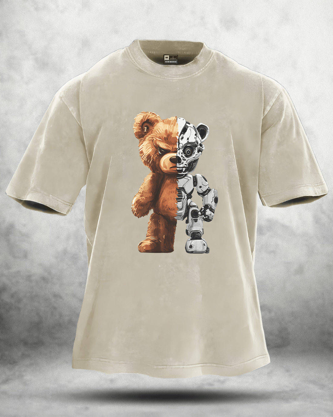 Robot Bär gewaschenes T-Shirt