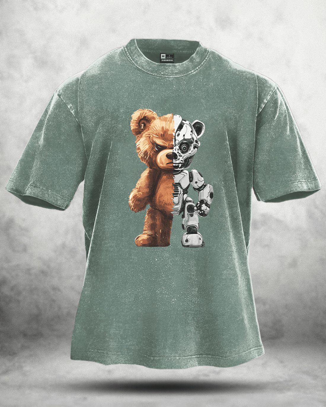 T-shirt Robot Ours Lavé
