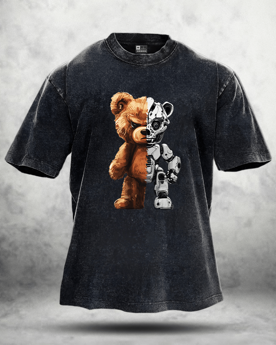 Robot Bear Washed T-shirt