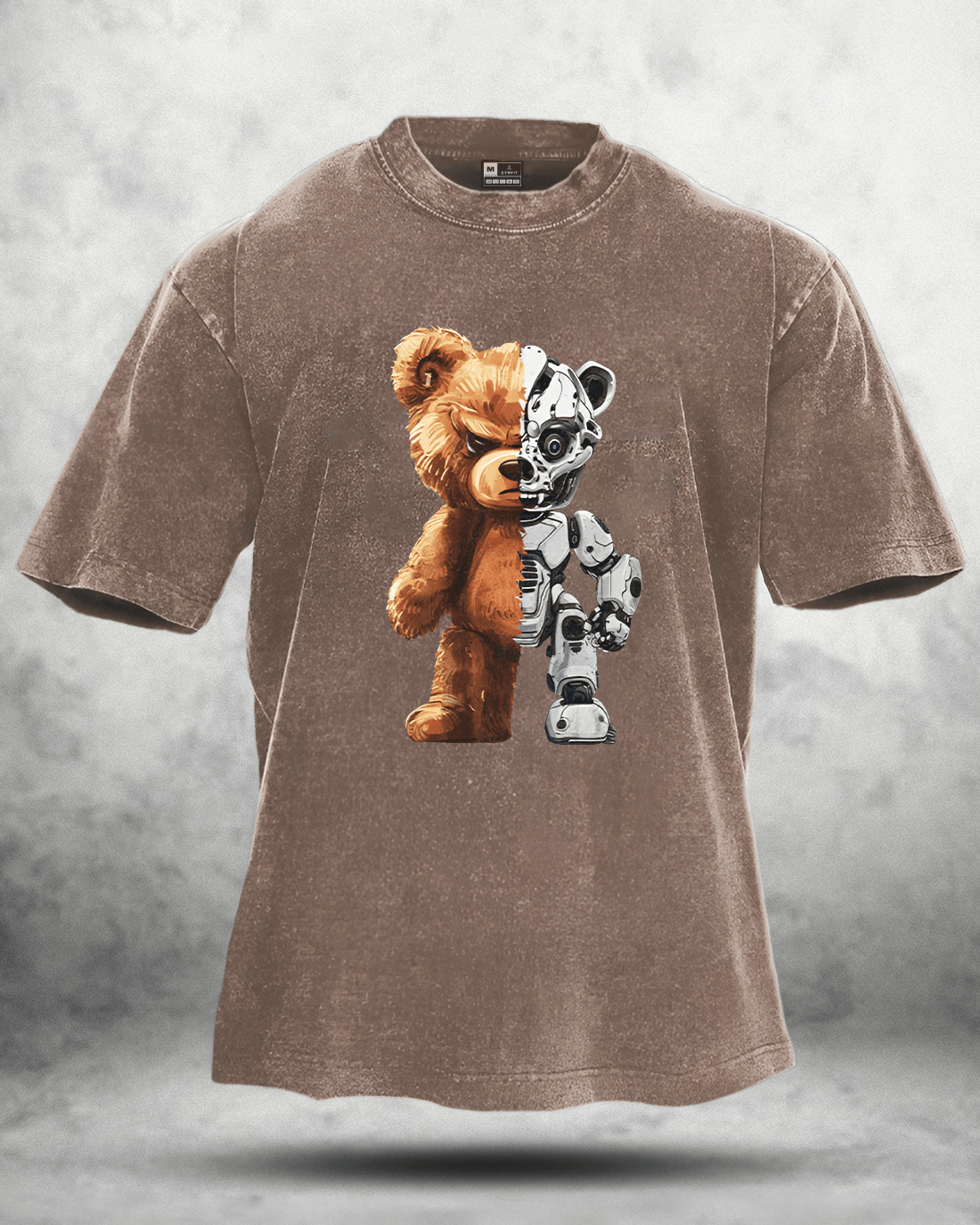 Robot Bär gewaschenes T-Shirt