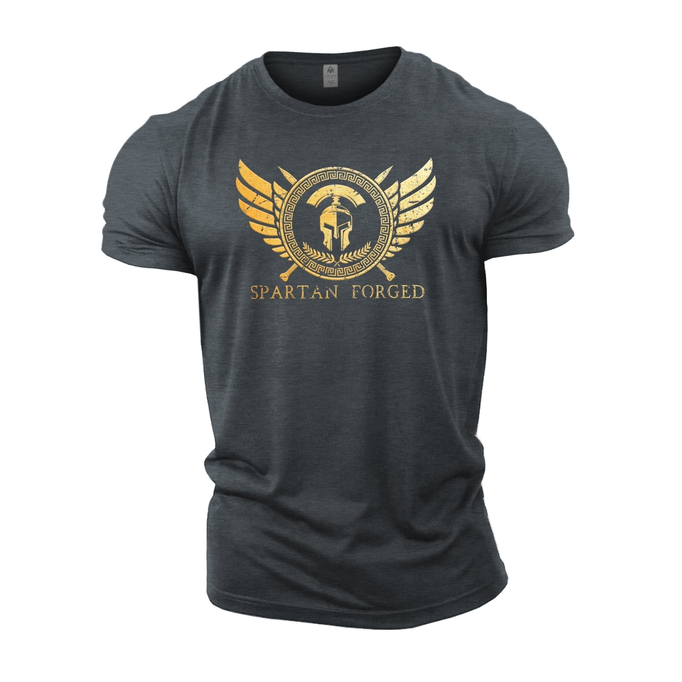 Spartan Geschmiedetes Brustemblem Gold T-Shirt