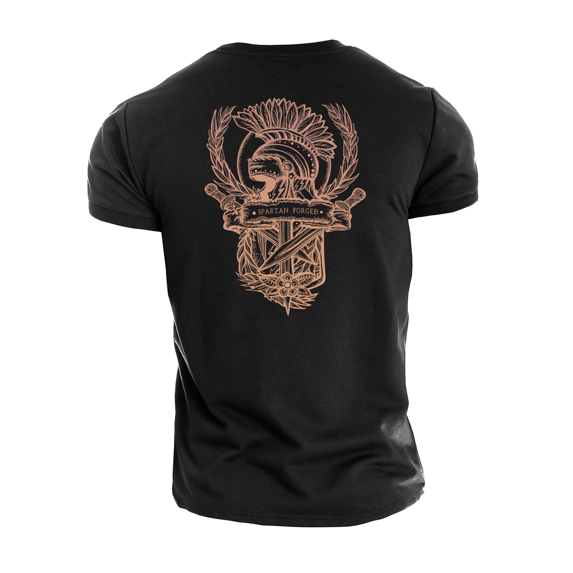 T-shirt Spartan com emblema forjado