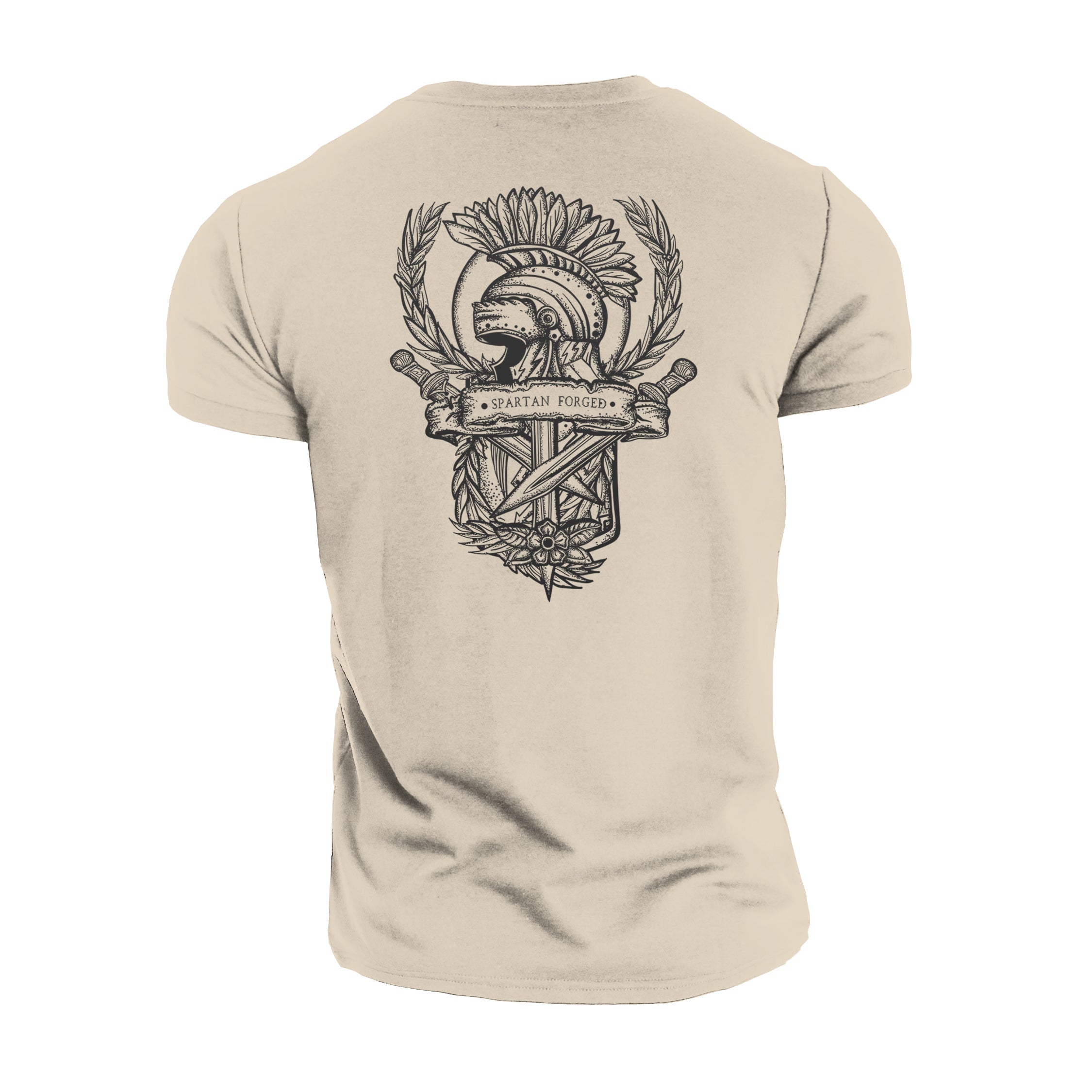 T-shirt Spartan com emblema forjado