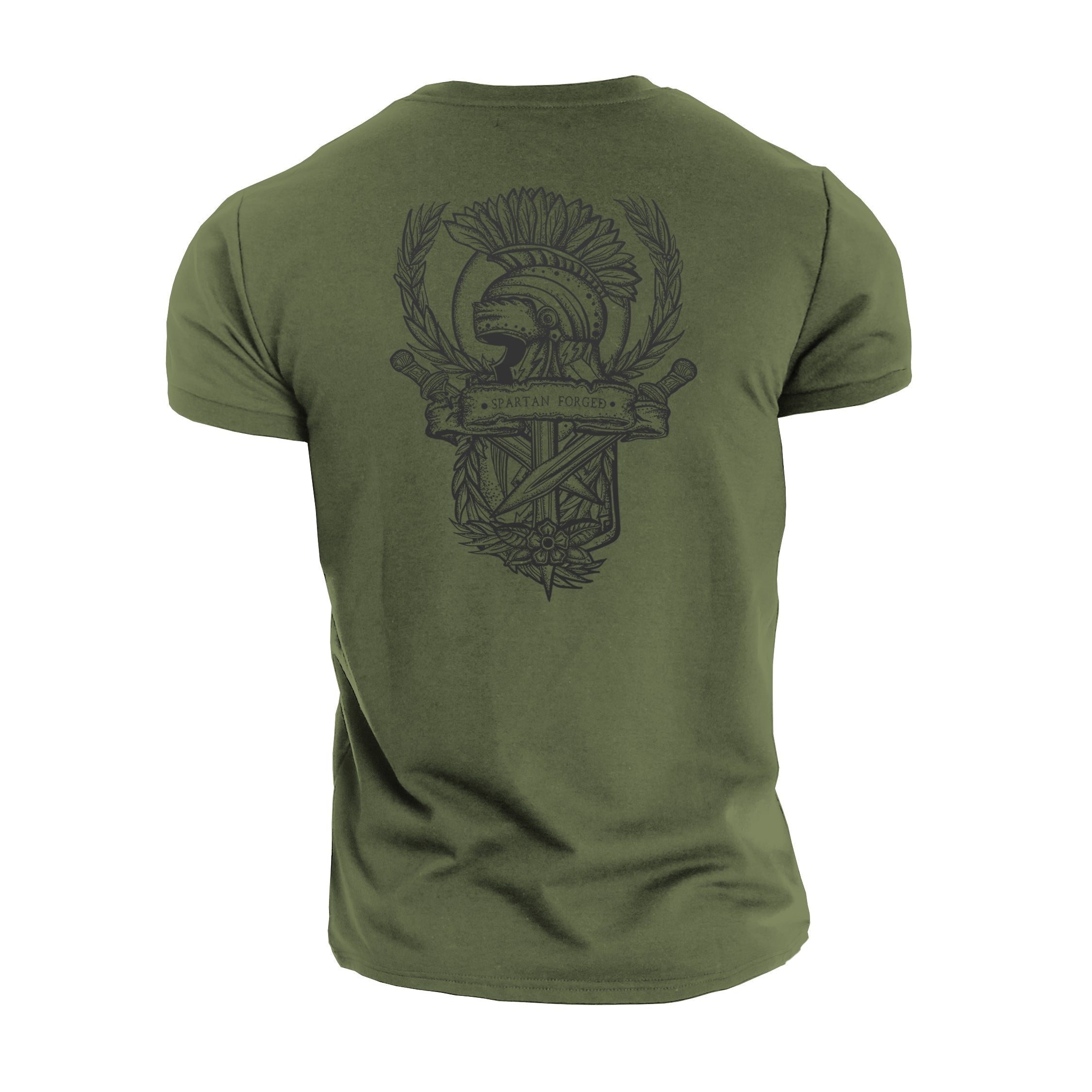 T-shirt Spartan com emblema forjado