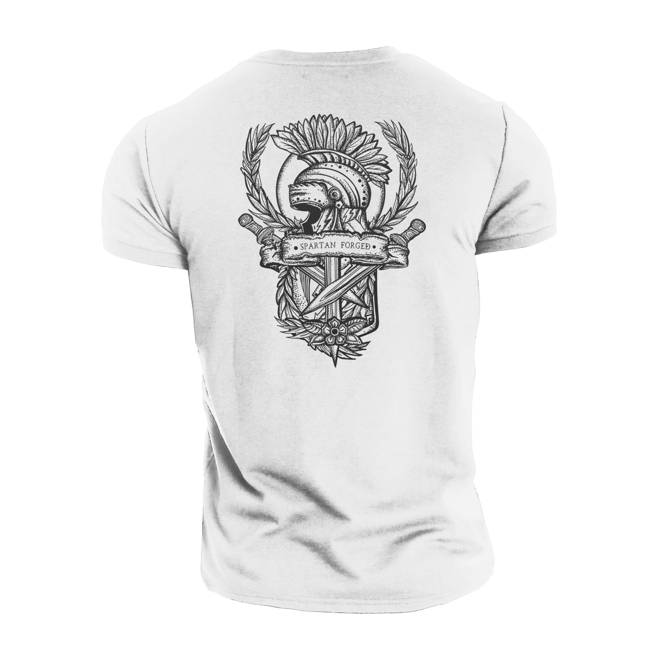 T-shirt Spartan com emblema forjado
