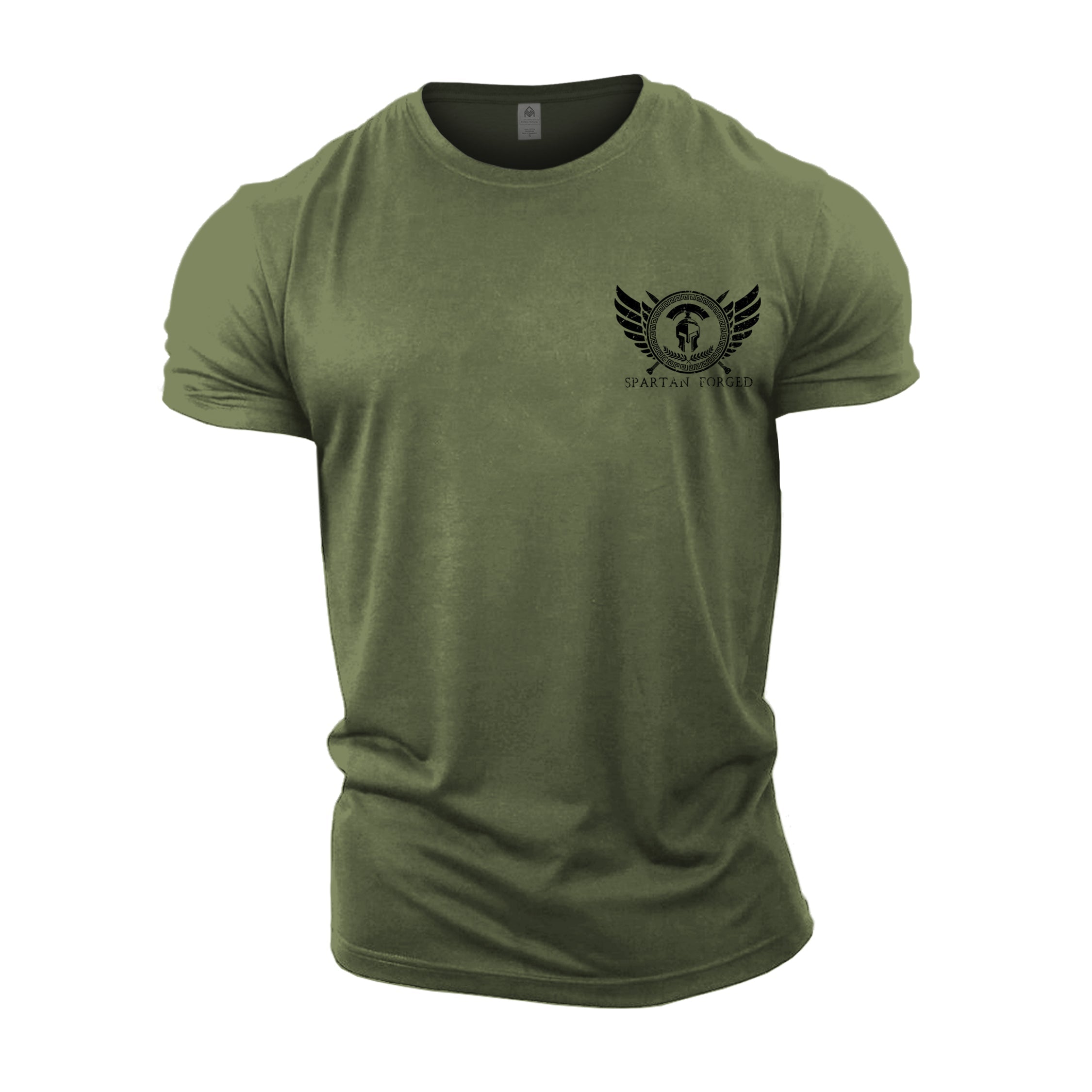 T-shirt Spartan com emblema forjado