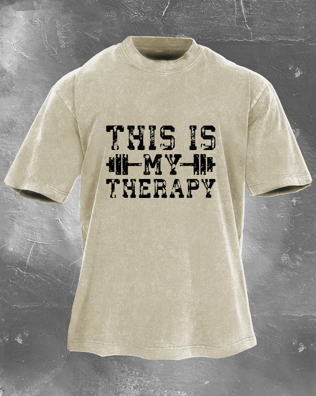 T-shirt délavé This Is My Therapy