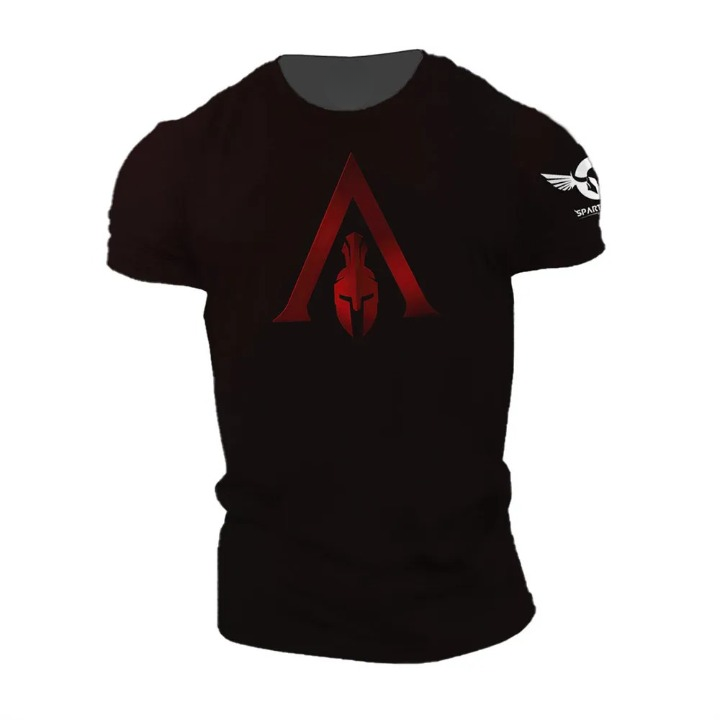 T-shirt com Capacete Espartano A