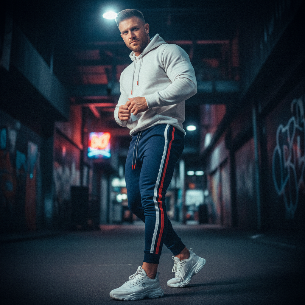 WYNR Stribede joggingbukser