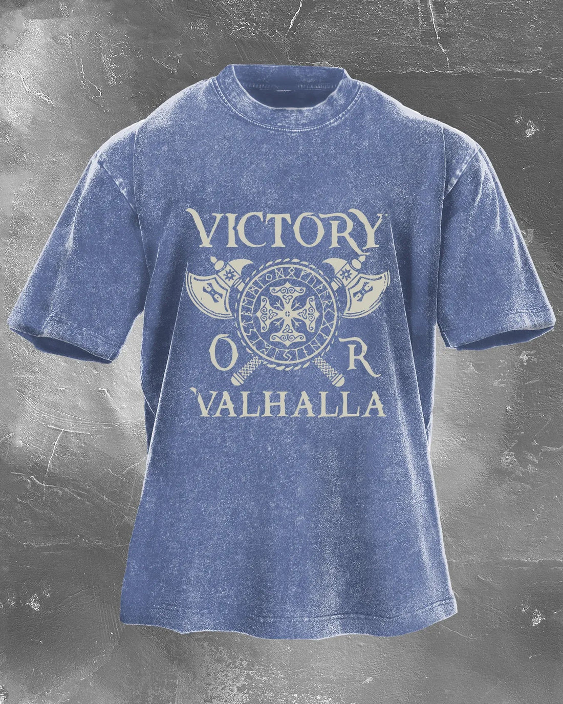 T-shirt lavado Victory Or Valhalla
