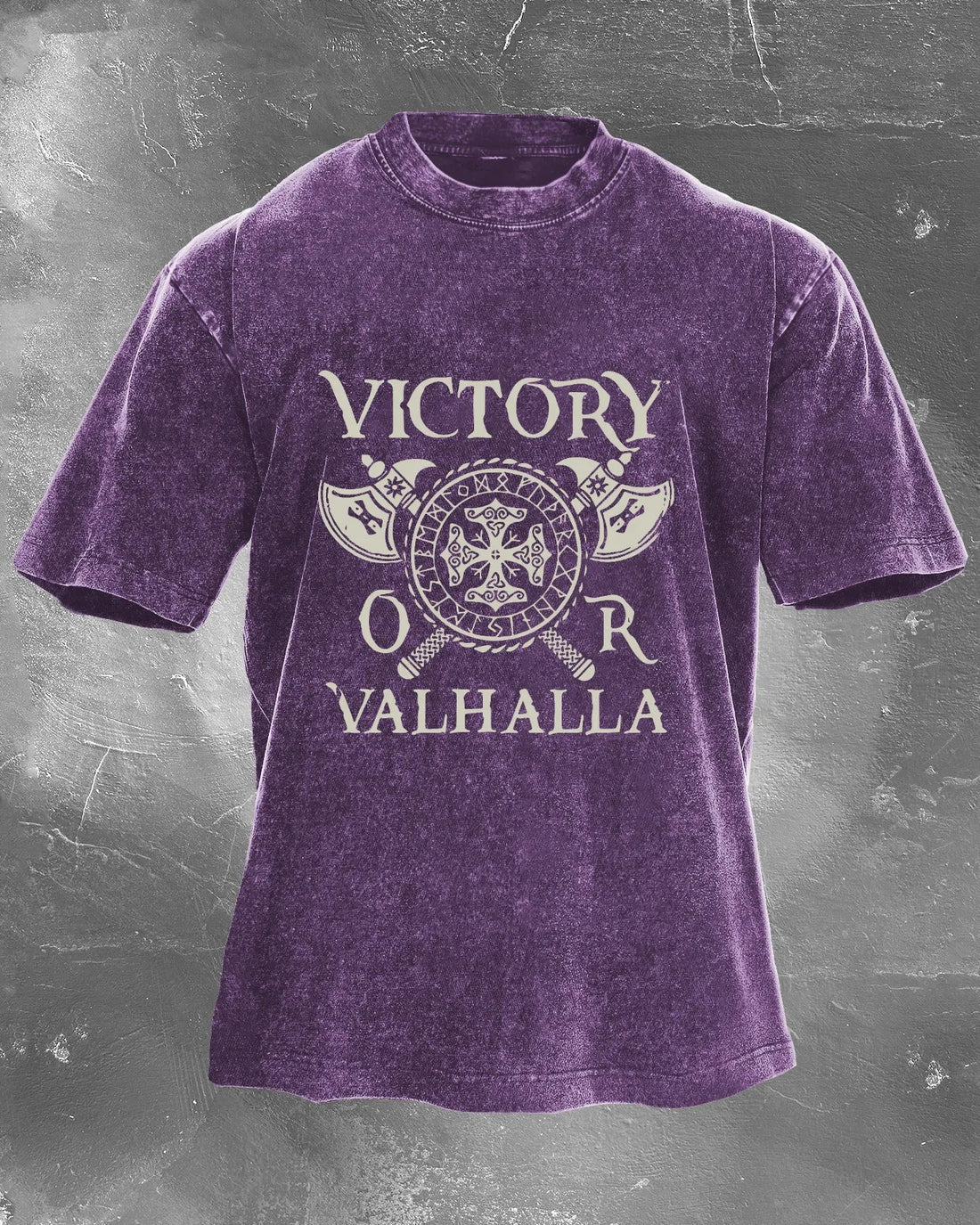 T-shirt lavado Victory Or Valhalla