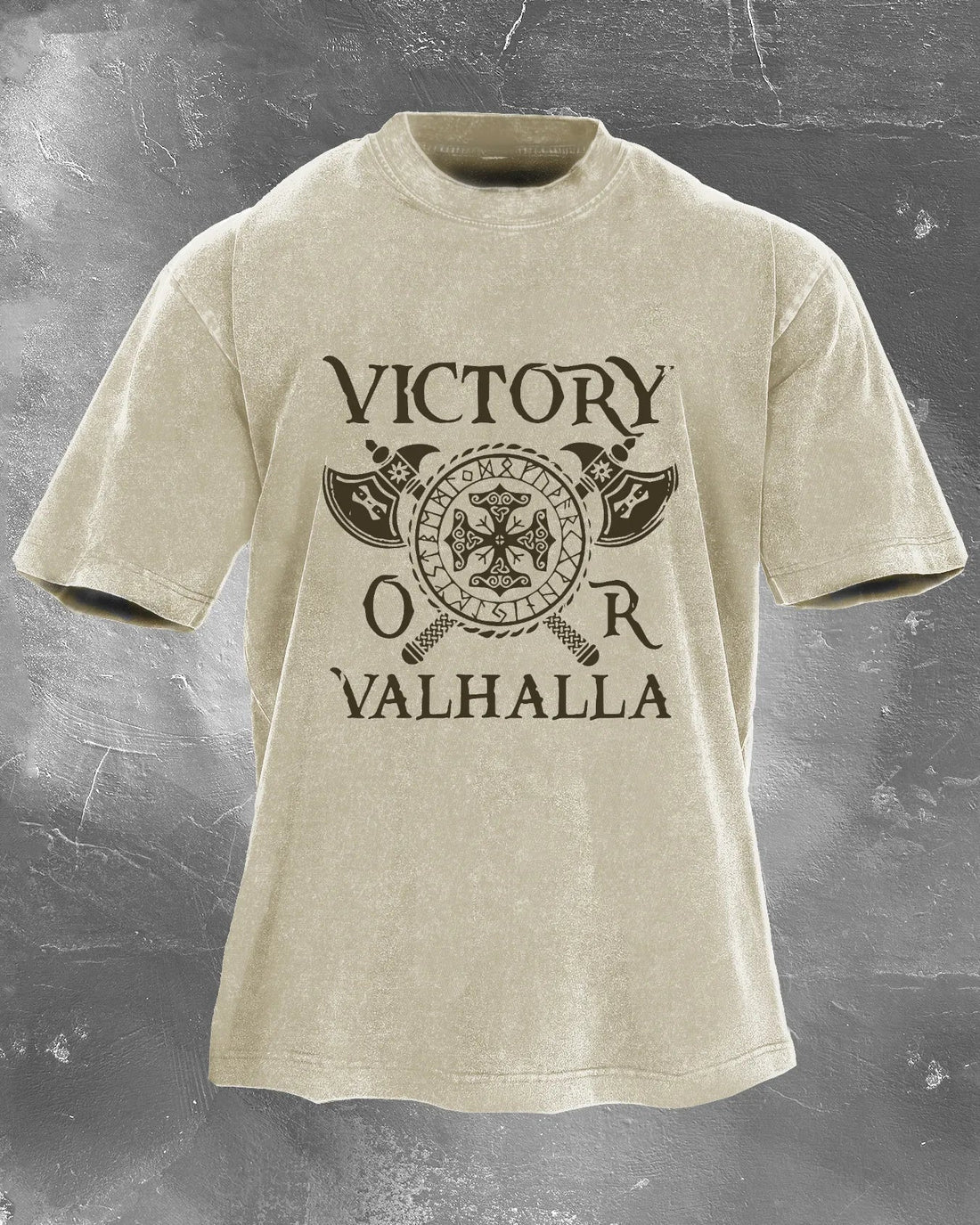 T-shirt lavado Victory Or Valhalla