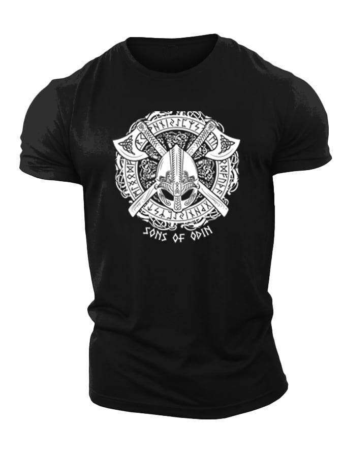 Viking Odin Äxte T-Shirt
