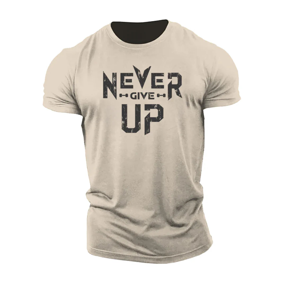 La camiseta Never Give Up