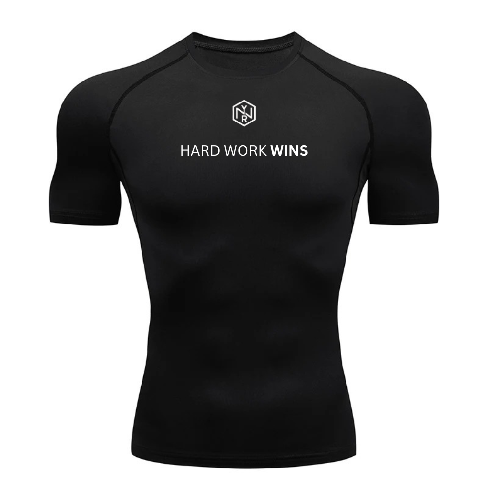 Hard Works Wins Compression T-Shirt