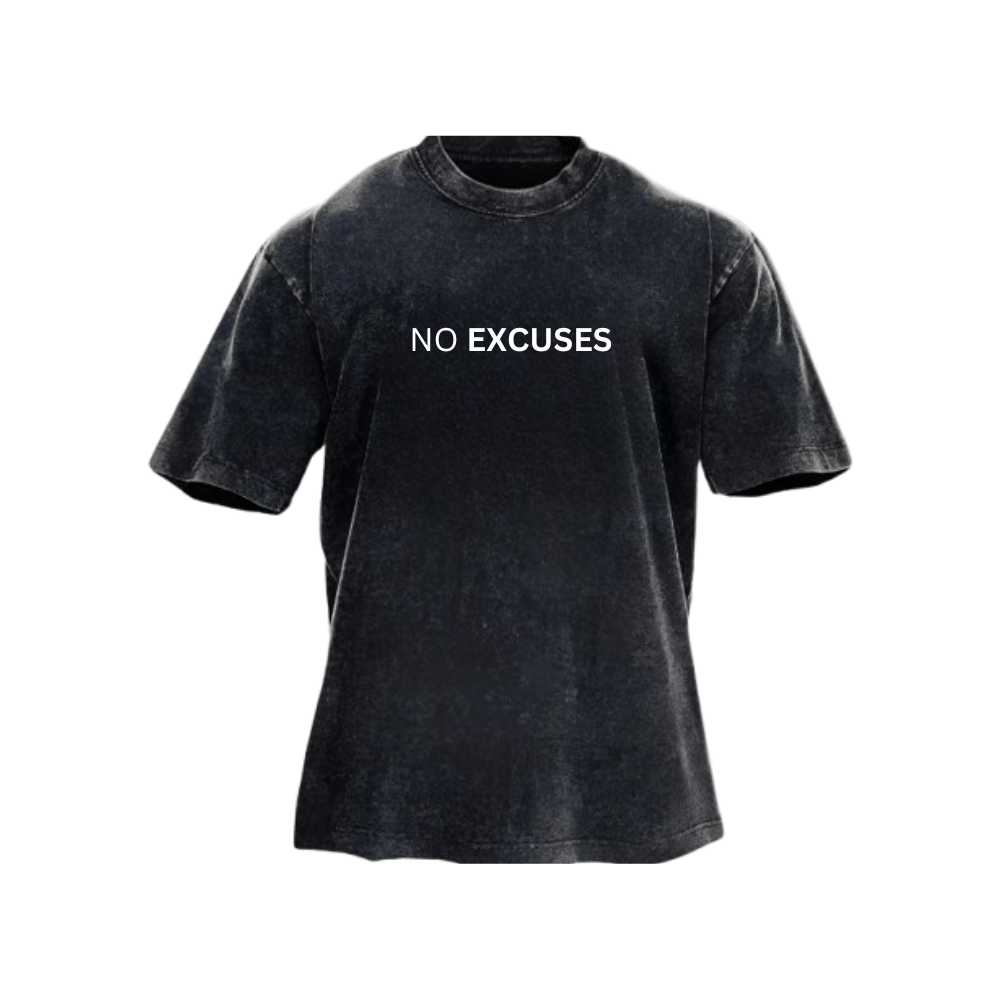 No Excuses Gewaschenes T-Shirt