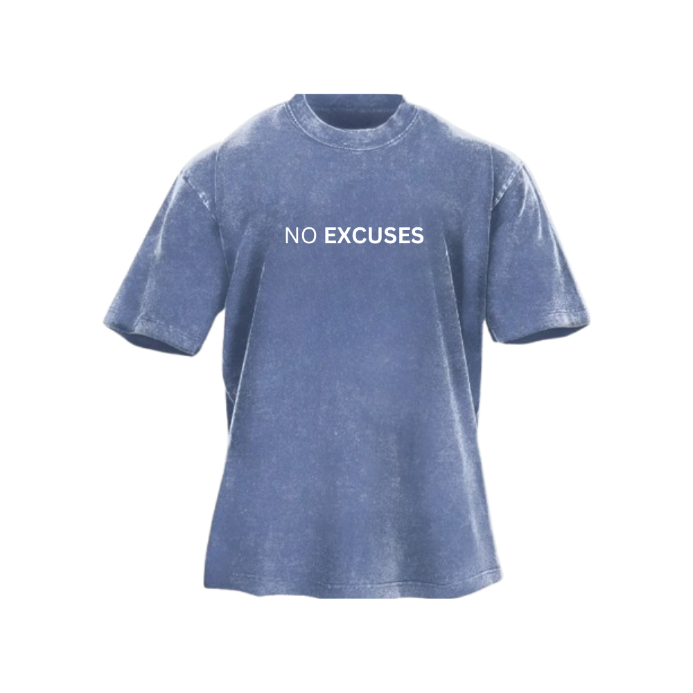 No Excuses vasket T-skjorte