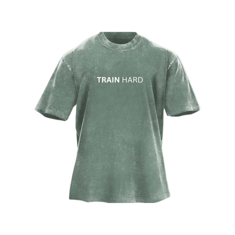 Train Hard vasket T-skjorte