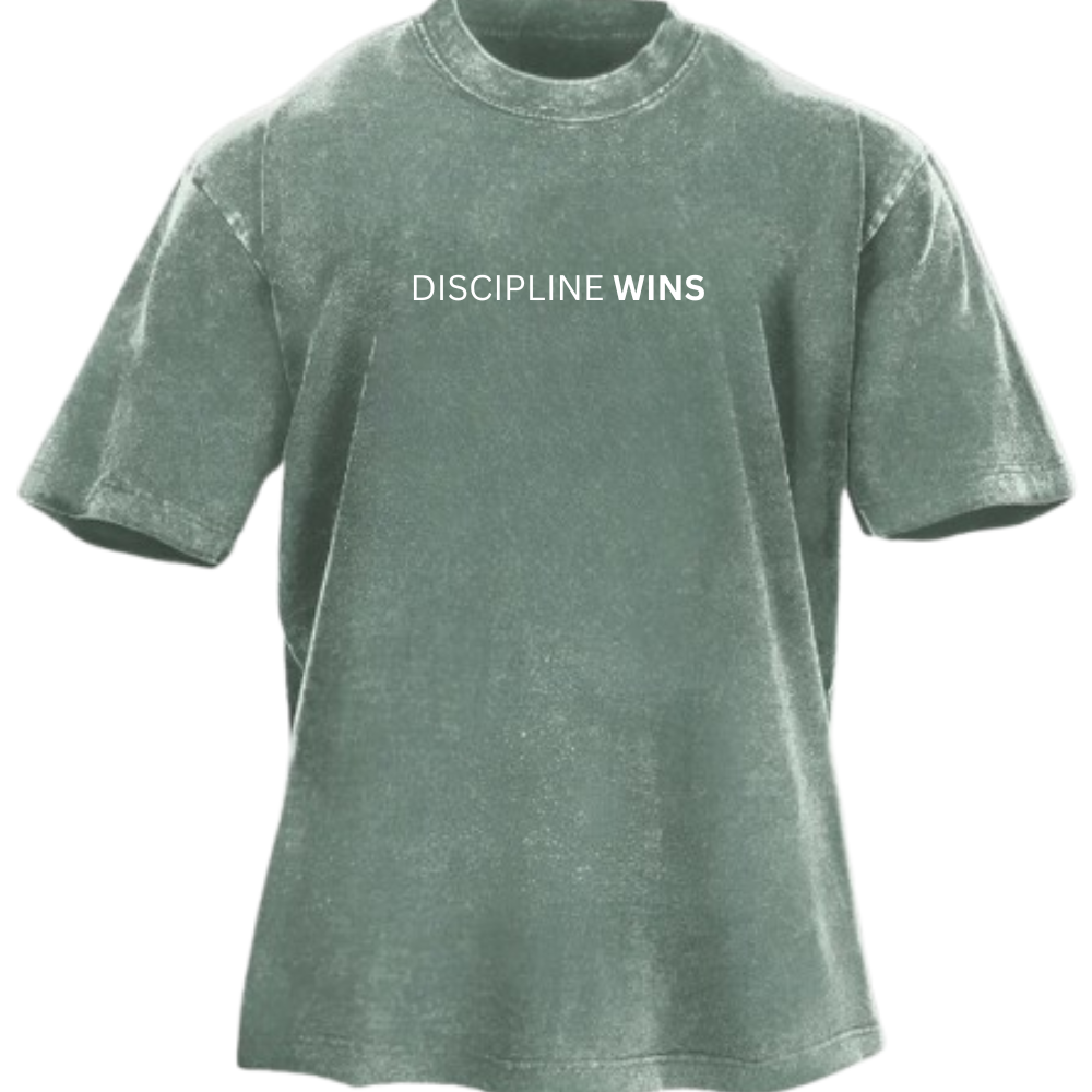 Camiseta Lavada «La Disciplina Gana»