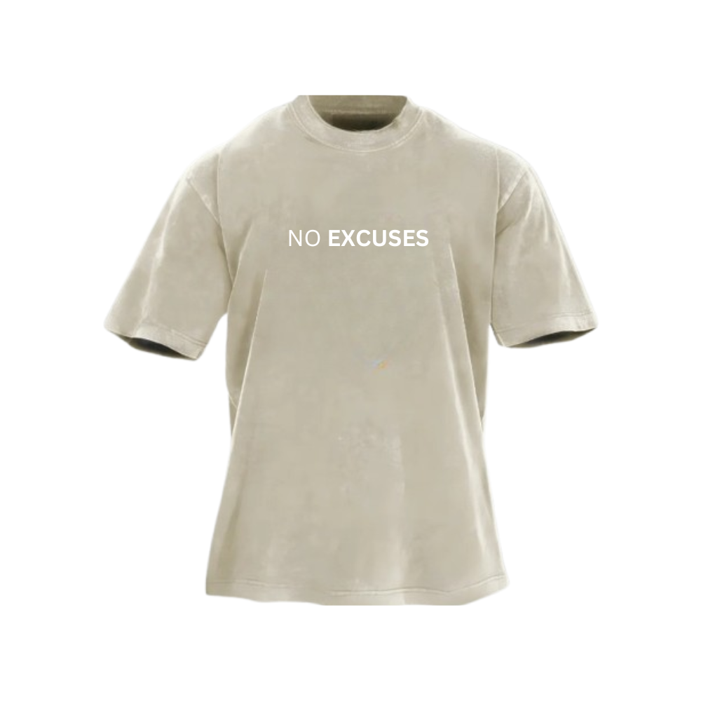 No Excuses vasket T-skjorte