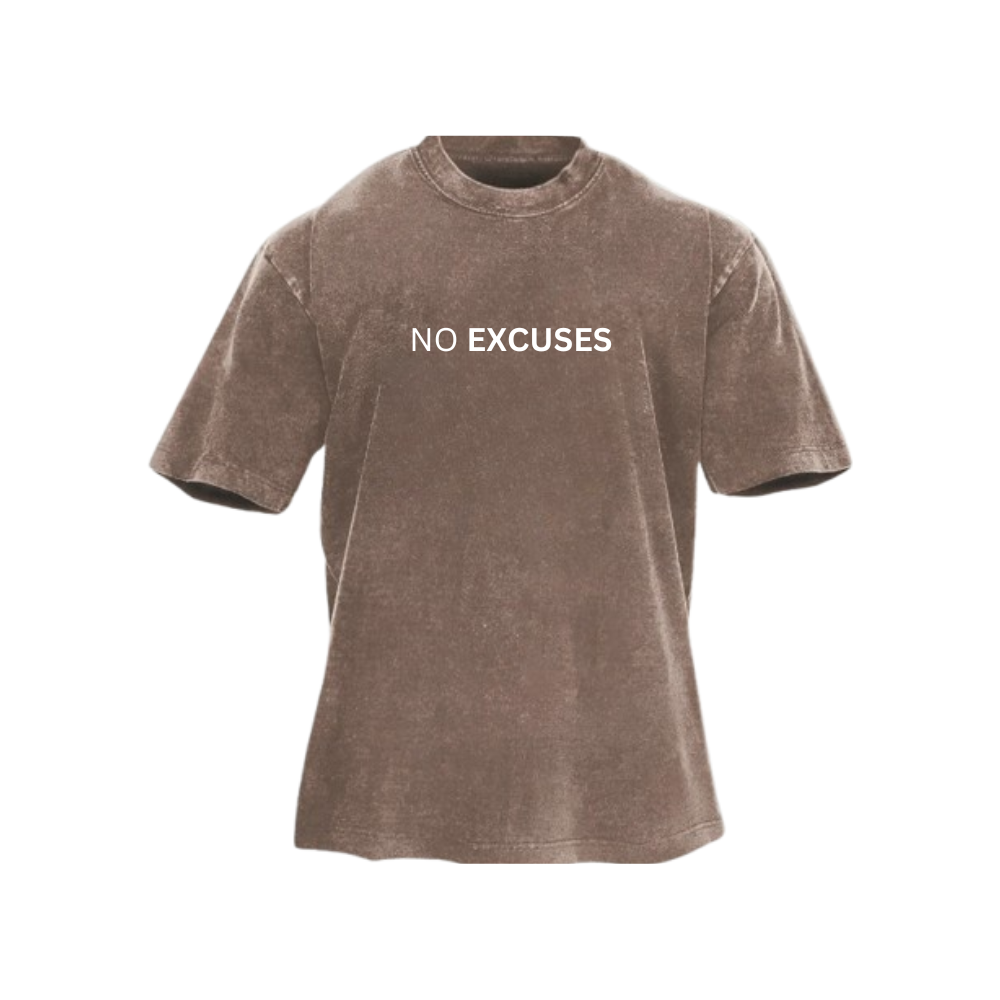 No Excuses vasket T-skjorte