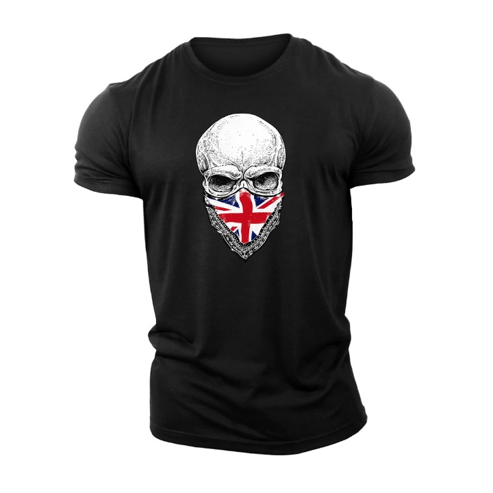 Union Jack Bandana Skull T-Shirt