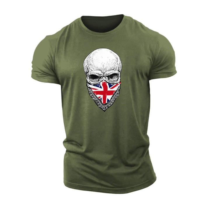 Union Jack Bandana Skull T-Shirt