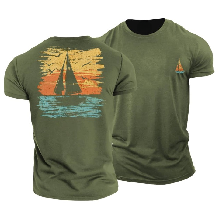 Sailing Boat Sunset T-Shirt