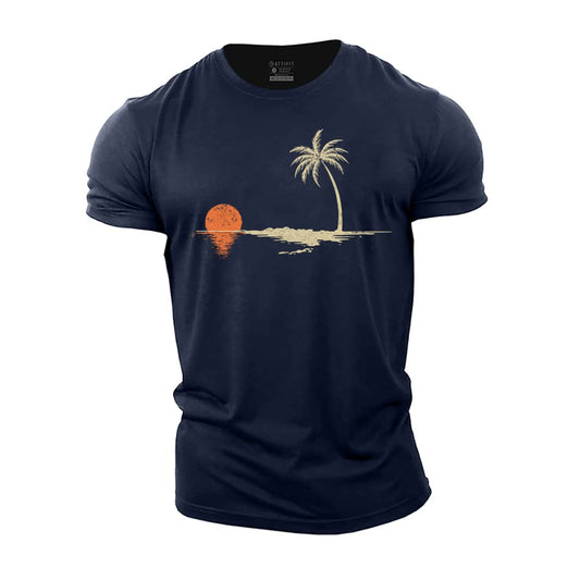 Palm Sunset Reflection T-Shirt