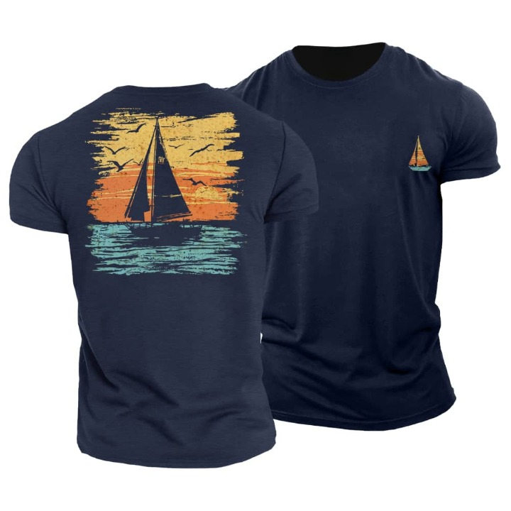 Sailing Boat Sunset T-Shirt