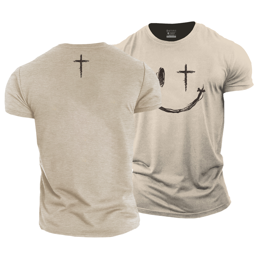 Cross Smiley Face T-Shirt