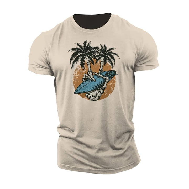 Palm Tree Skull Hand T-Shirt