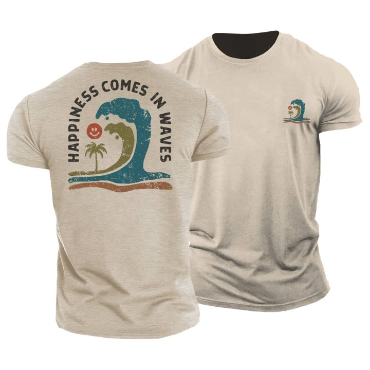 Happiness Comes In Waves T-Shirt