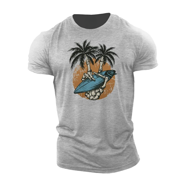 Palm Tree Skull Hand T-Shirt
