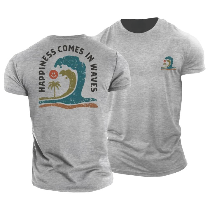 Happiness Comes In Waves T-Shirt