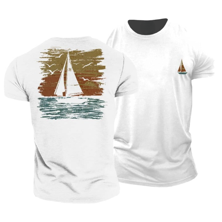 Sailing Boat Sunset T-Shirt