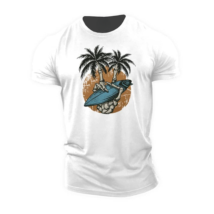 Palm Tree Skull Hand T-Shirt
