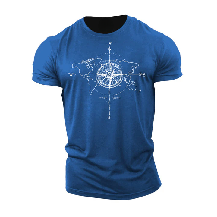 World Map Compass T-Shirt