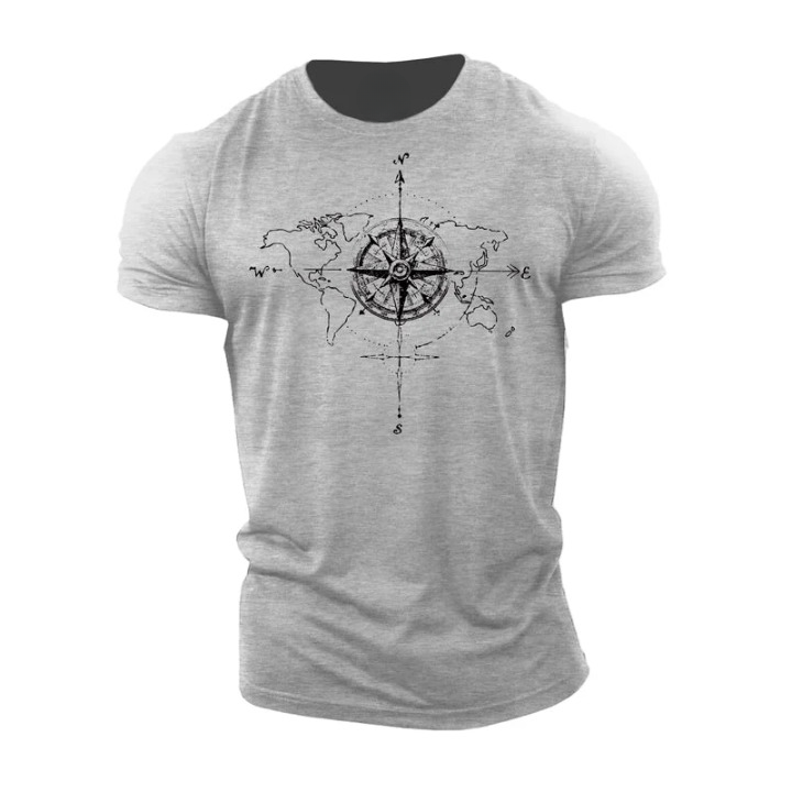 World Map Compass T-Shirt