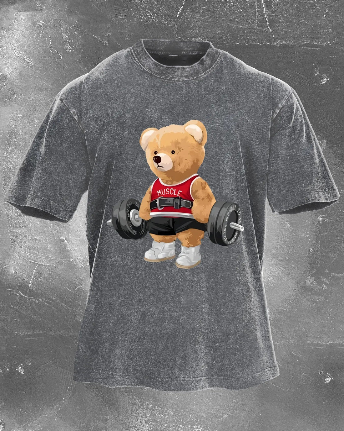 Lifting Bear Washed T-Shirt