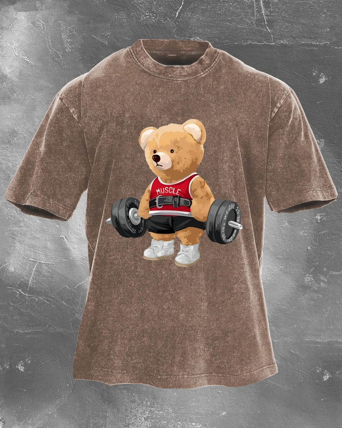 Lifting Bear Washed T-Shirt