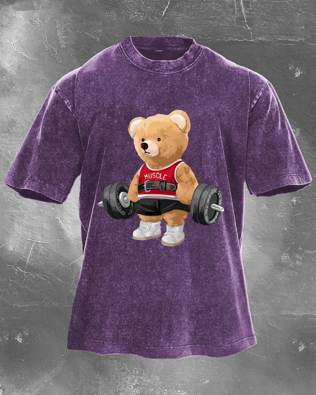 Lifting Bear Washed T-Shirt
