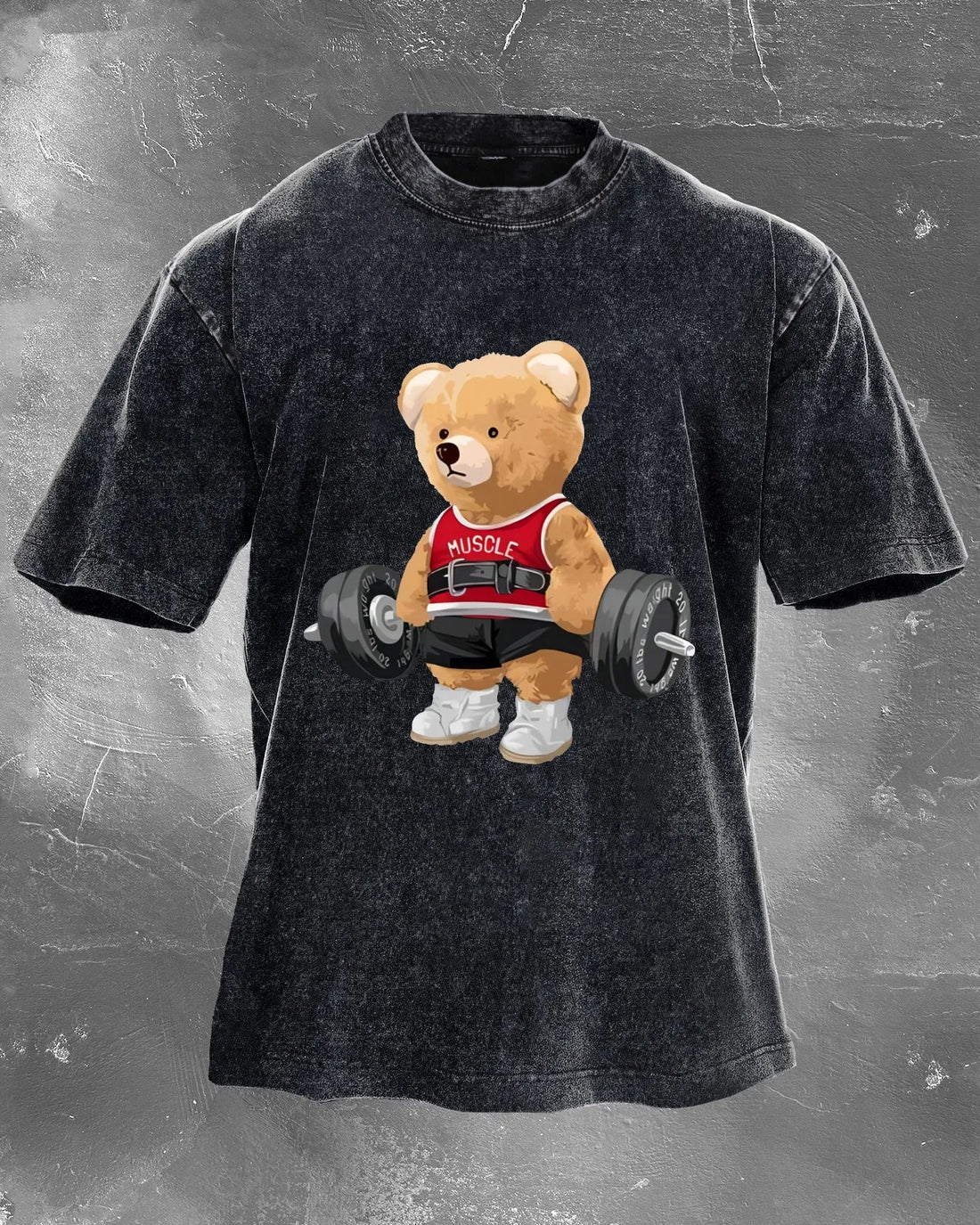 Lifting Bear Washed T-Shirt